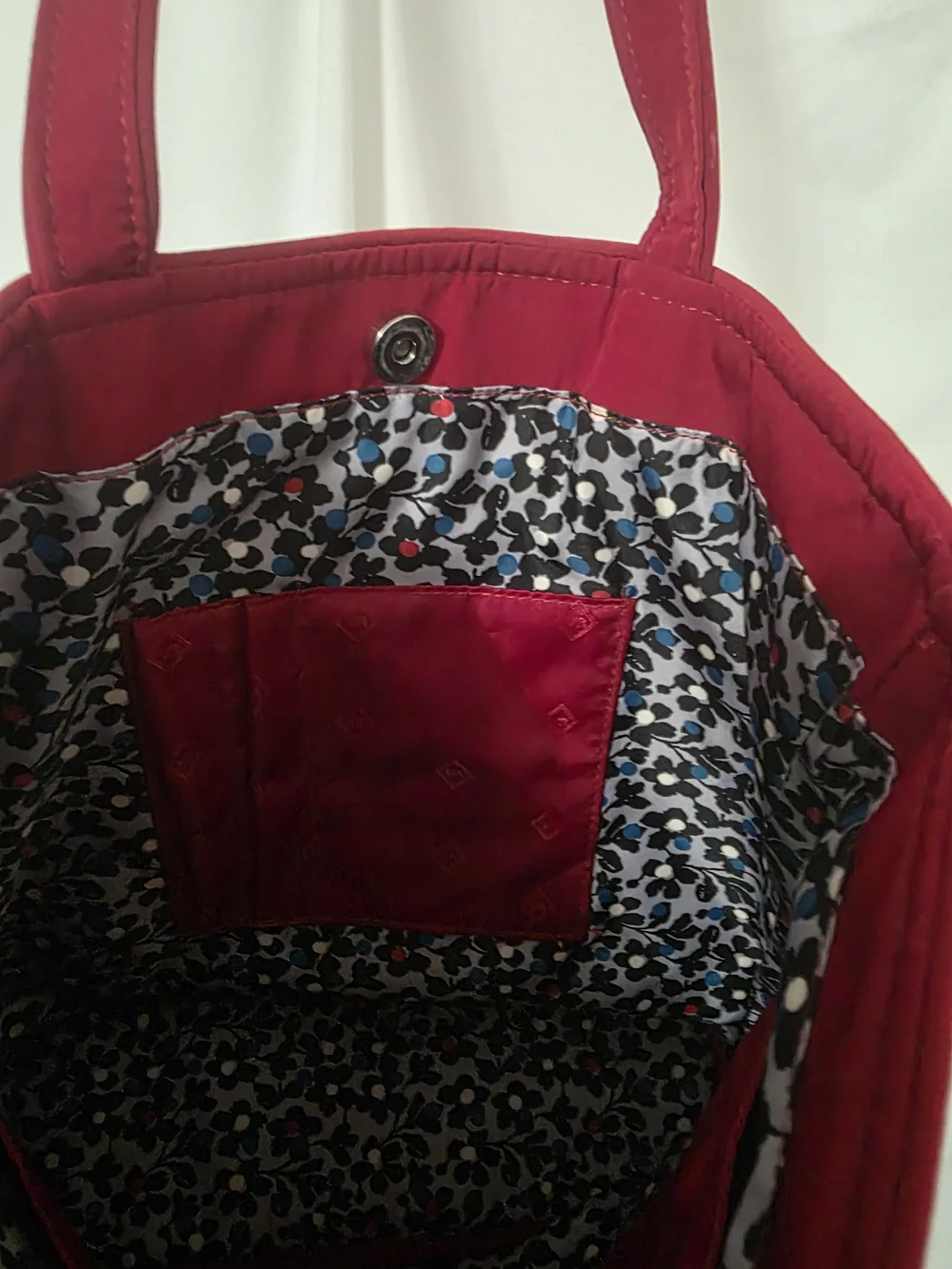 Vera Bradley Quilted Deep Red Tote